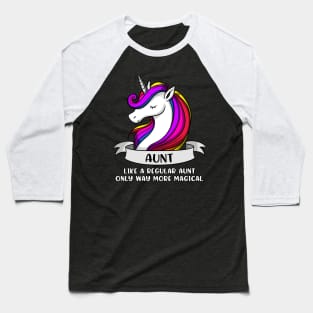 Unicorn Aunt Baseball T-Shirt